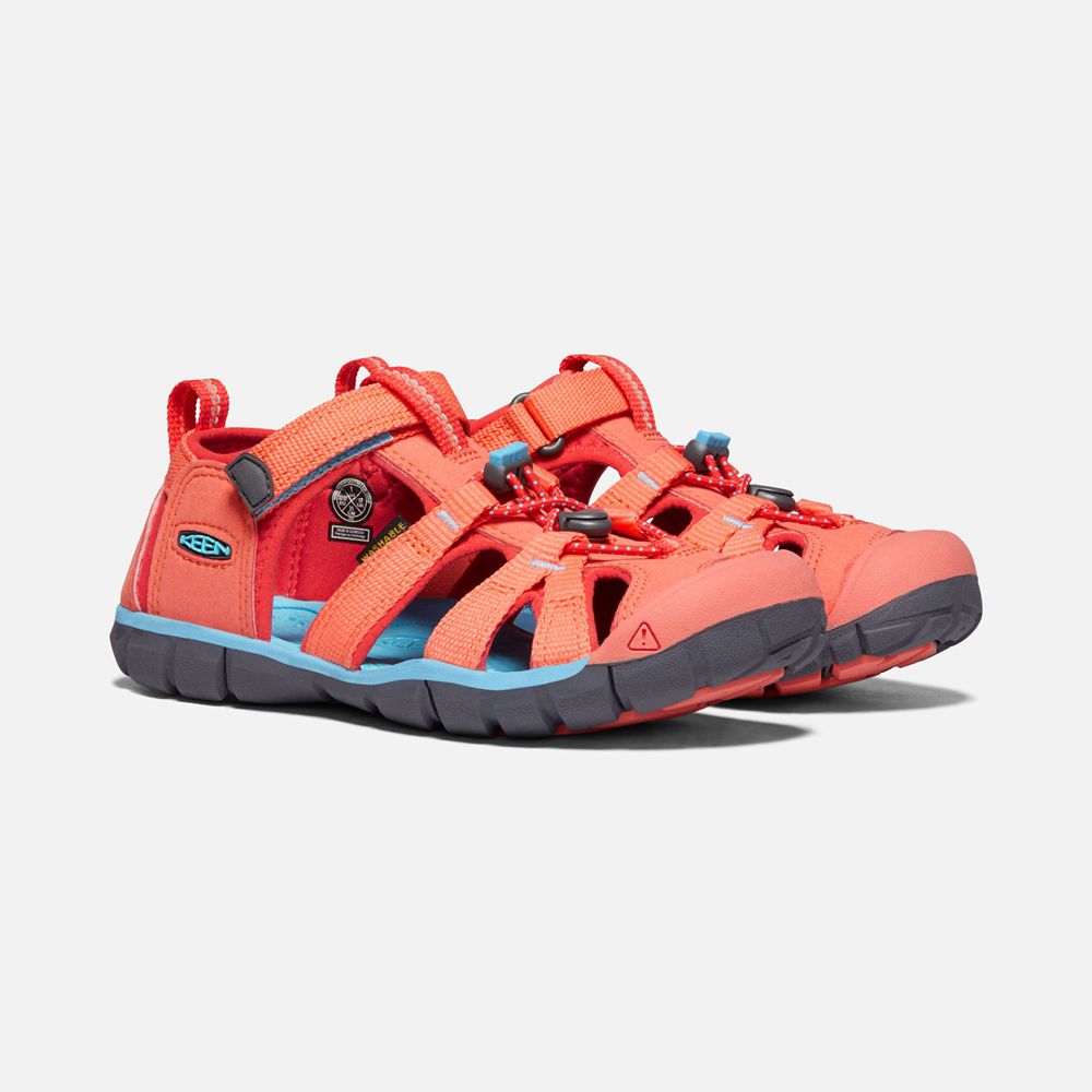 Sandalias Keen Mexico Coral/Rojos - Niños Seacamp Ii Cnx - NU7905641